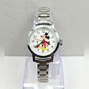 Vintage Bradley Mickey Mouse 112S Manual Wind Watch Disney Collectible Working